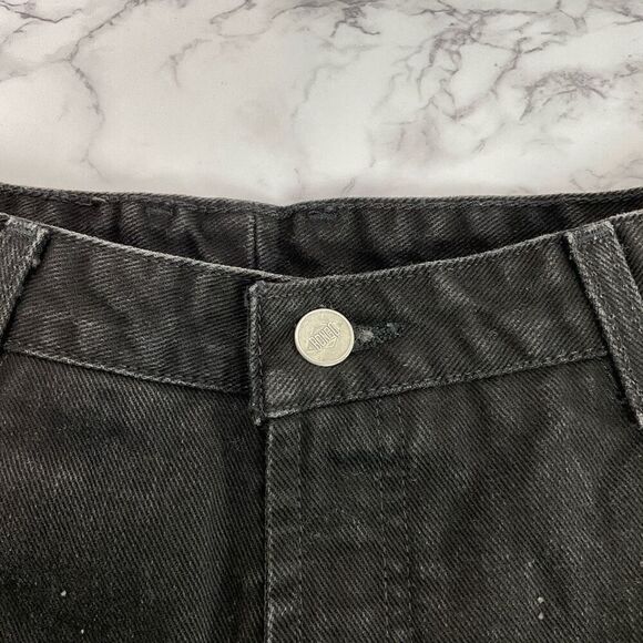 Bongo Vintage Custom Cutoff Black Distressed Jean Shorts 9 - Picture 3 of 6